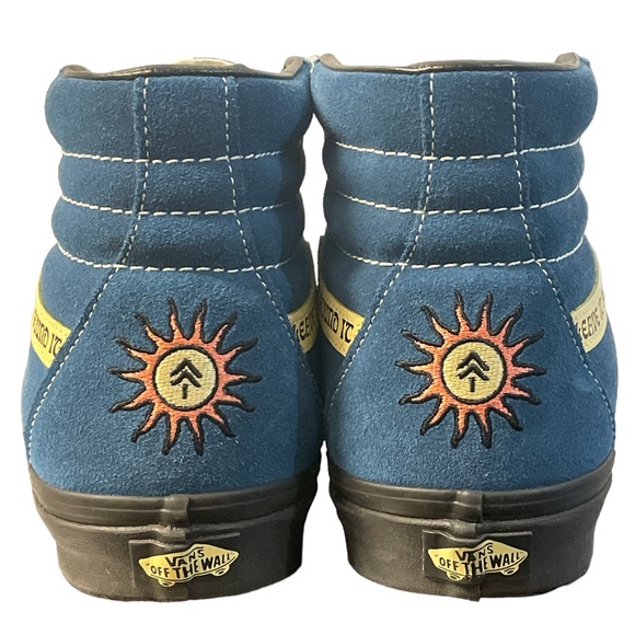 Vans X Parks Project Sk8-Hi Sneakers Teal Blue Leather High Top - Picture 3 of 8